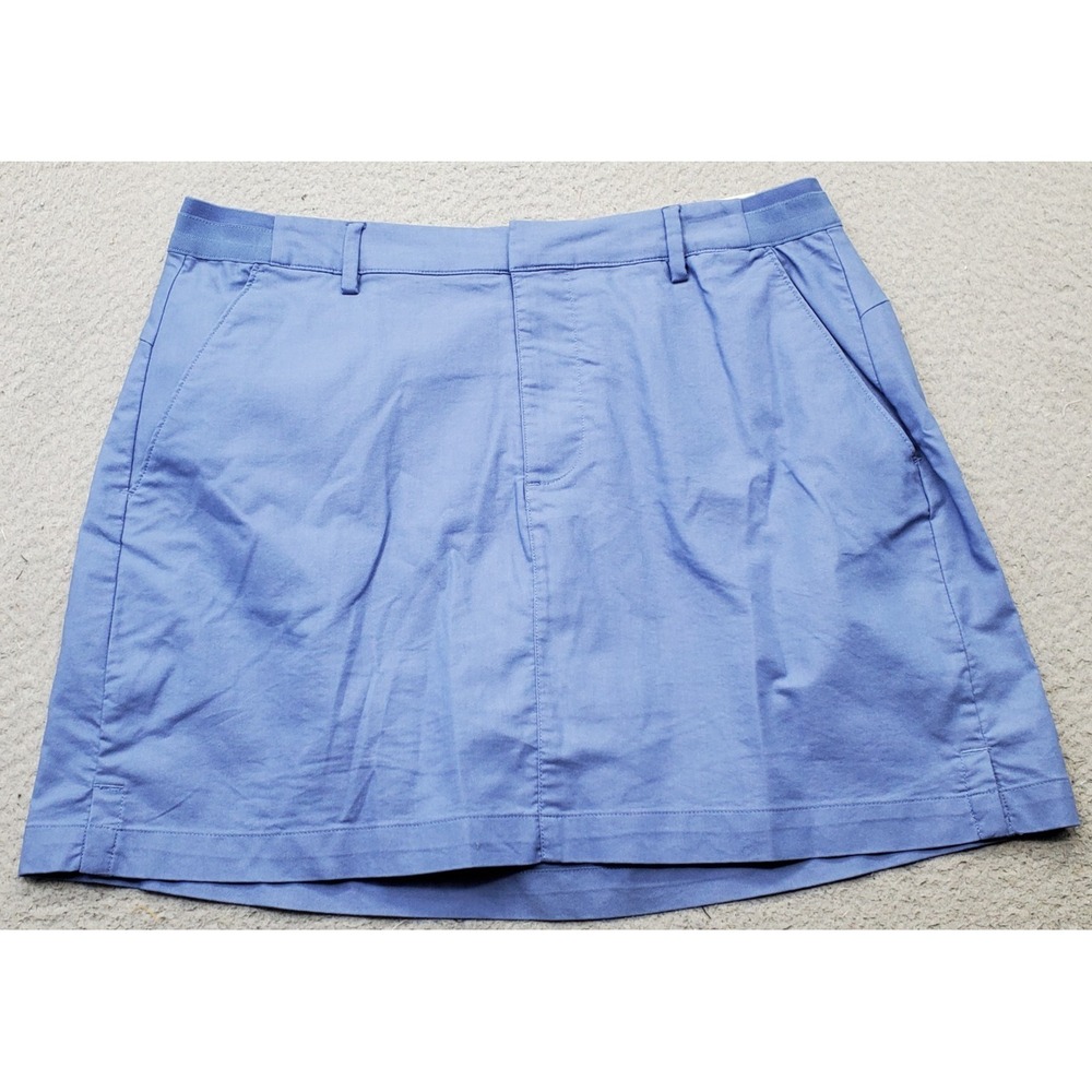 Walter Hagen Clubhouse Golf Tennis Skort Women 14 Blue UPF 50+ Stretch Waistband